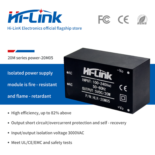 AC to DC Converter Power Module Hi-Link 20W Series 100~240Vac Input