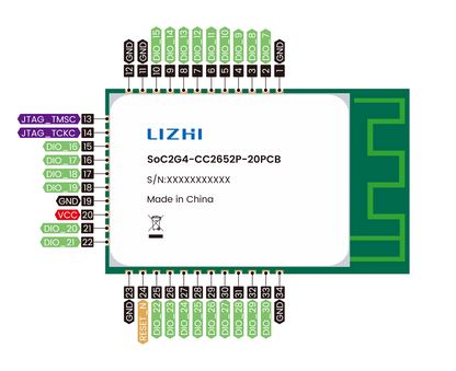 SoC2G4-CC2652P-20PCB 2.4GHz Zigbee Bluetooth Thread SoC Module